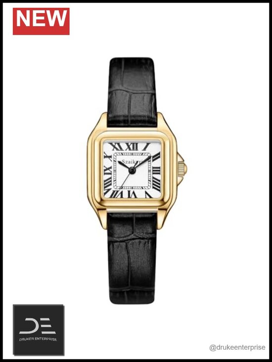 Square Roman Numeral Dress Watch with Stainless Steel Band main image 5